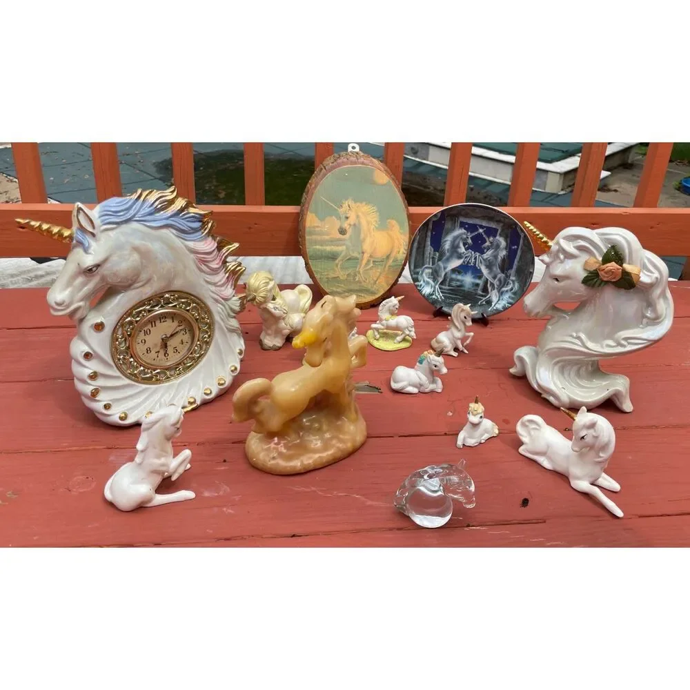 Vintage Unicorn Collection 14 | Fantasy Decor Figurines Clock Art Japan